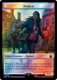 Human (0038) // Food (0058) Double-Sided Token (Surge Foil)
