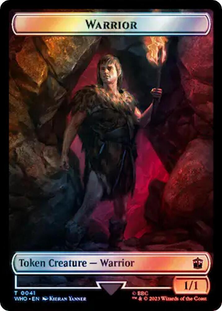Warrior // Dinosaur Double-Sided Token (Surge Foil)