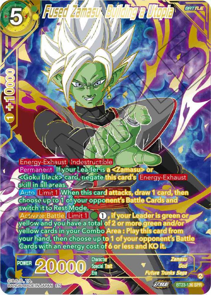 Fused Zamasu, Building a Utopia (SPR) - Perfect Combination