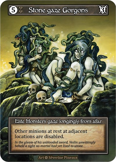 Stone-gaze Gorgons (Foil) card