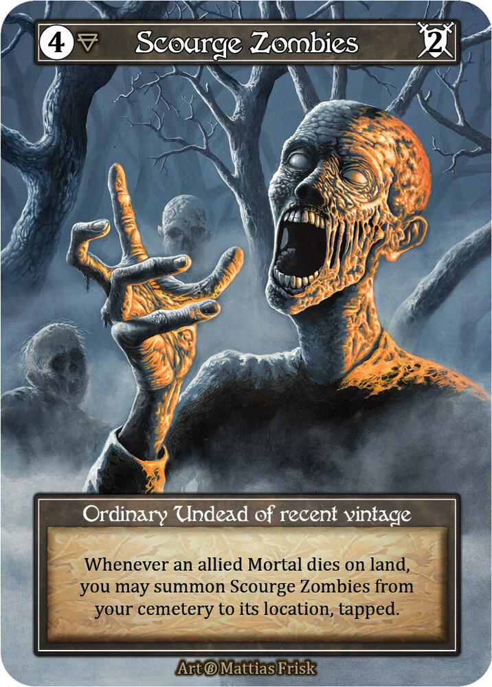 Scourge Zombies (Foil) - Beta - Sorcery: Contested Realm
