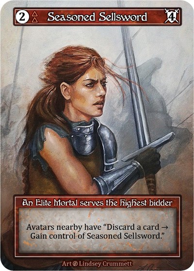 Seasoned Sellsword (Foil) Beta card price