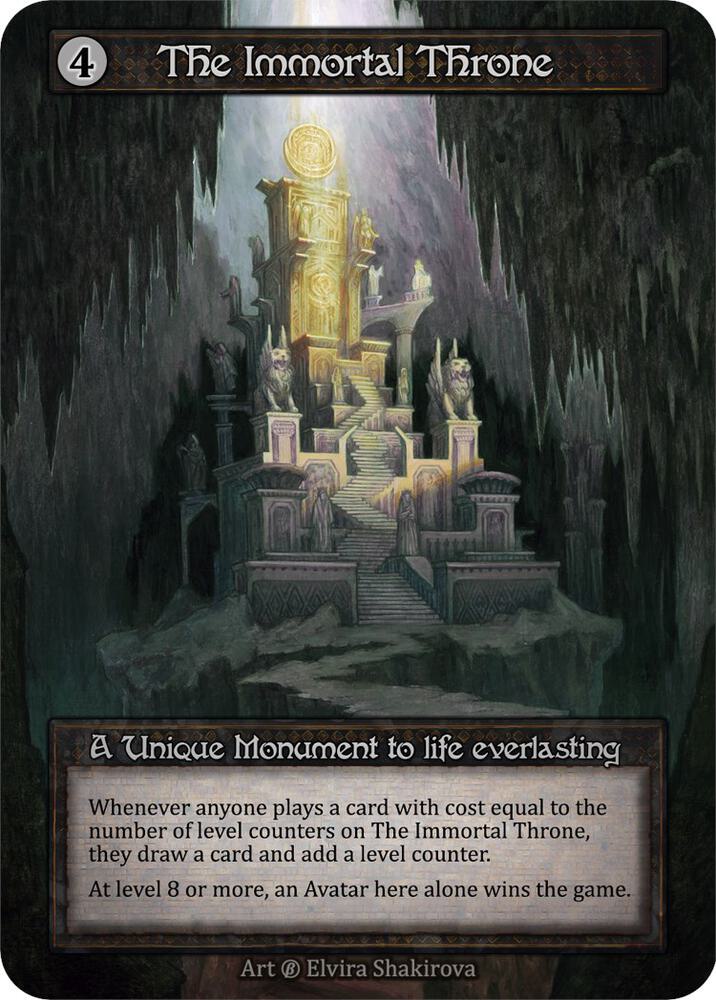 The Immortal Throne — Beta card