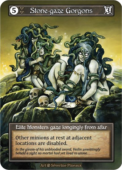 Stone-gaze Gorgons (Foil) Beta card price