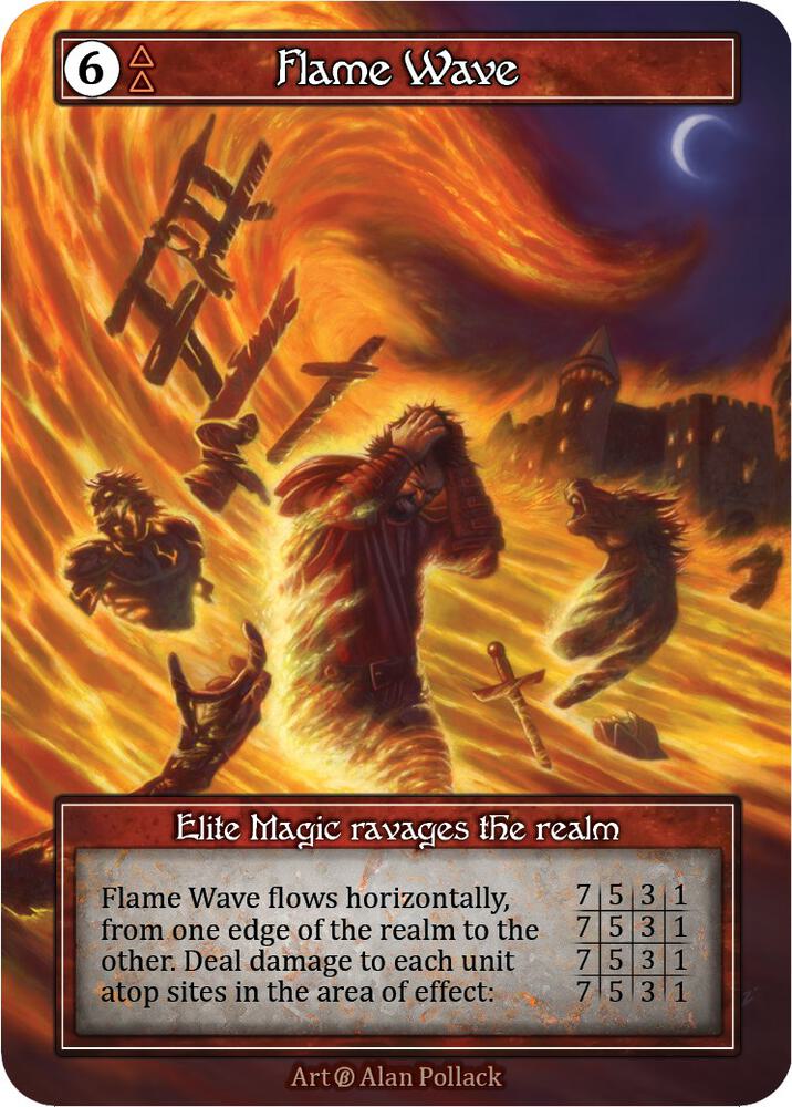 Sorcery TCG  of Flame β foil Flame Wave (Foil) - Beta - Sorcery: Contested Realm