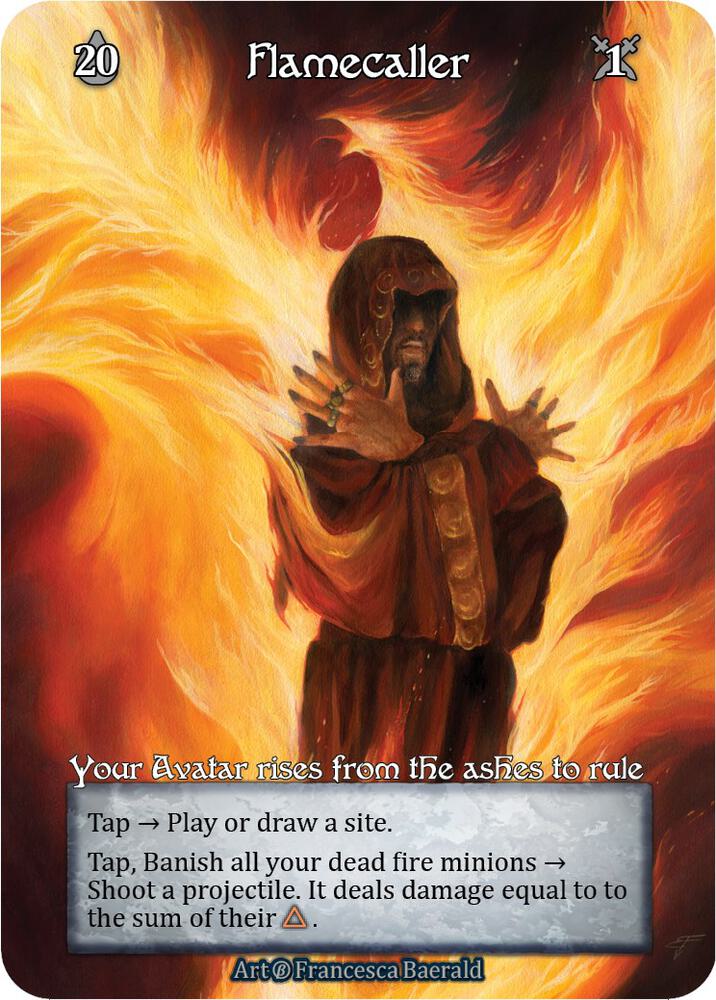  of Flame β Foil sorcery tcg Flamecaller (Foil) - Beta - Sorcery: Contested Realm