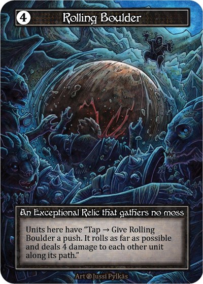 Rolling Boulder (Foil) Beta card price