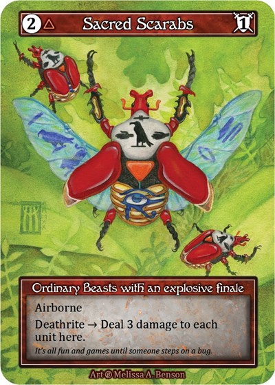 Sacred Scarabs (Foil) Beta card price