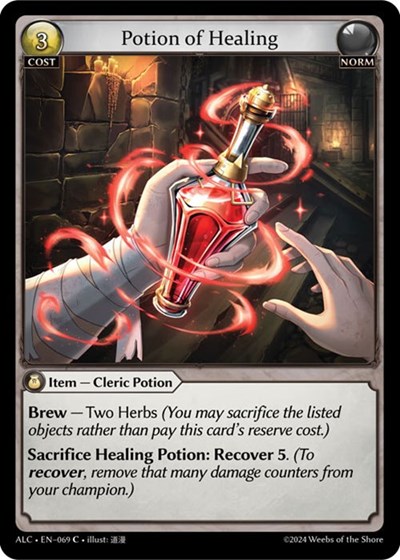 Potion of Healing card