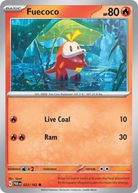 Pokemon - Carta Fuecoco 035/193 - Paldea Evolved - Reverse Holo