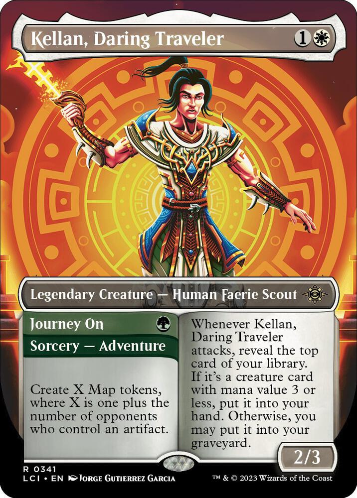 Kellan, Daring Traveler (Borderless) - The Lost Caverns of Ixalan
