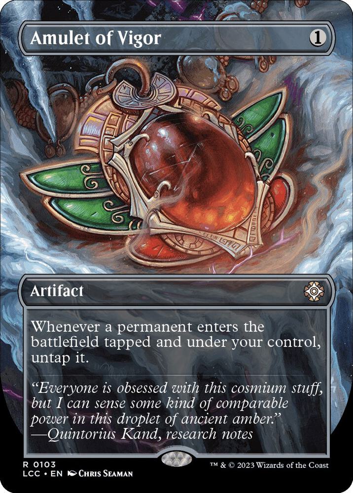 【Foil】精力の護符/Amulet of Vigor[WWK] Amulet of Vigor (Borderless) - Commander: The Lost Caverns