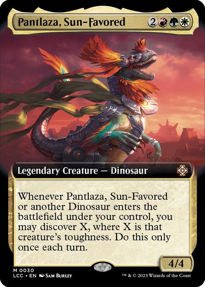 Pantlaza, Sun-Favored (Extended Art) - Commander: The Lost Caverns
