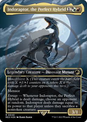 Indoraptor, the Perfect Hybrid (Borderless) (Emblem)