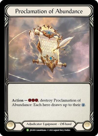 Proclamation of Abundance - JDG009 card