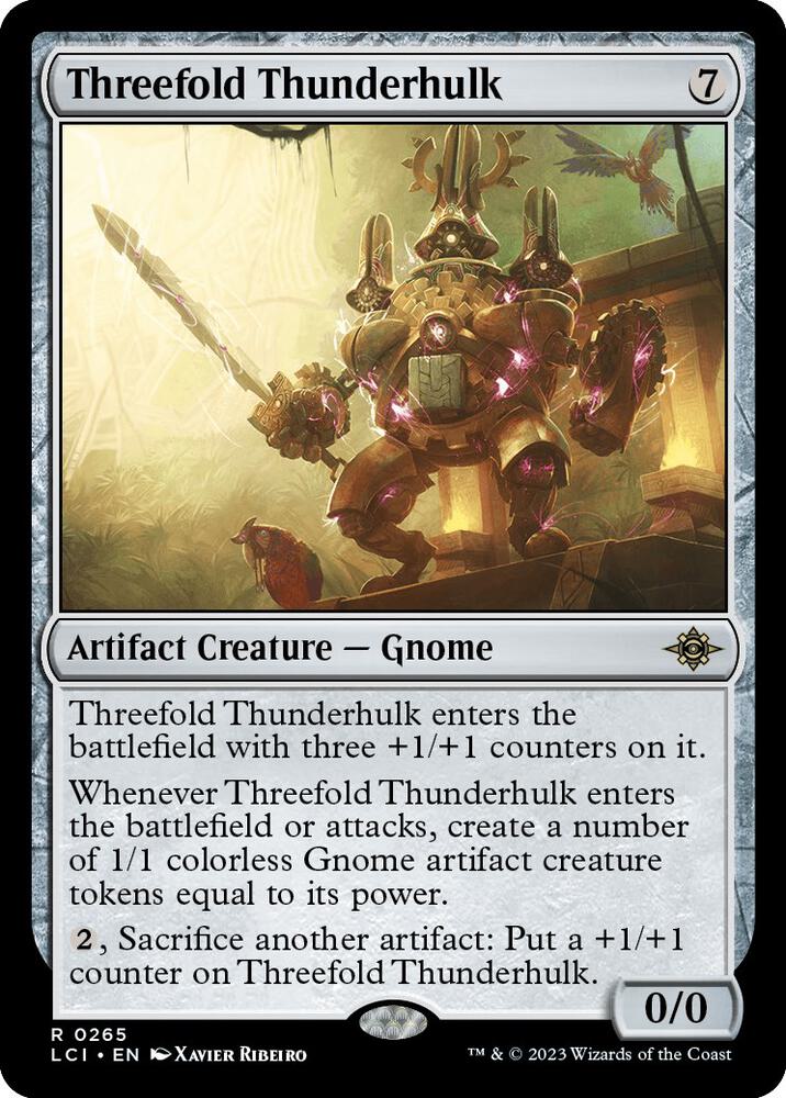 MTG 3枚 Threefold Thunderhulk - The Lost Caverns of Ixalan - Magic: The