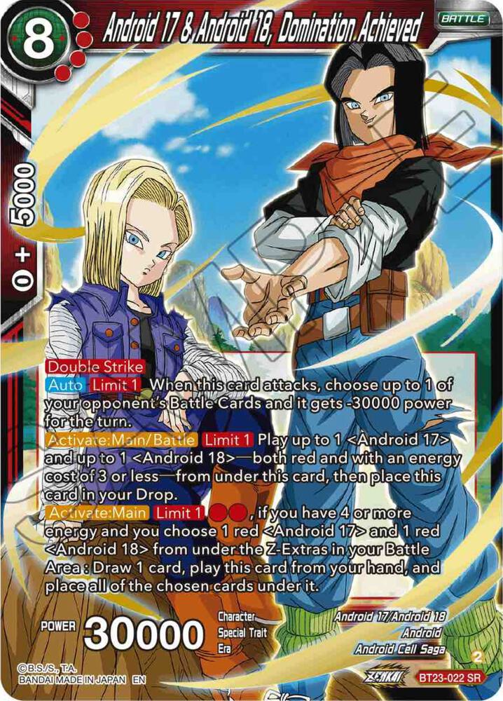 Android 17 & Android 18, Domination Achieved - Perfect Combination