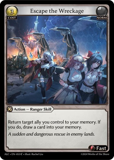 Escape the Wreckage card