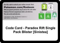 Code Card - Paradox Rift Single Pack Blister [Sinistea] · SV04: Paradox Rift · #— · Normal
