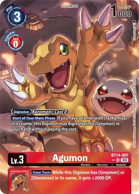 Agumon (Alternate Art) - Blast Ace - Digimon Card Game