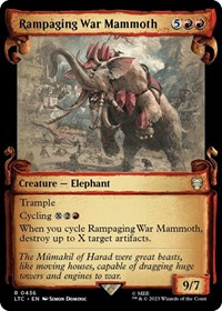 Rampaging War Mammoth (Showcase Scrolls) - Commander: The Lord of the Rings: Tales of Middle-earth - Magic: The Gathering card