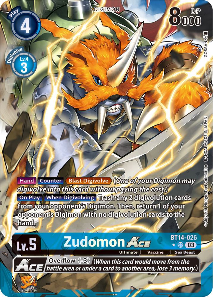 Zudomon ACE Alternate Art digimon card