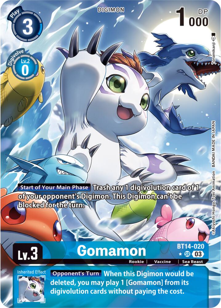 Gomamon Alternate Art digimon card