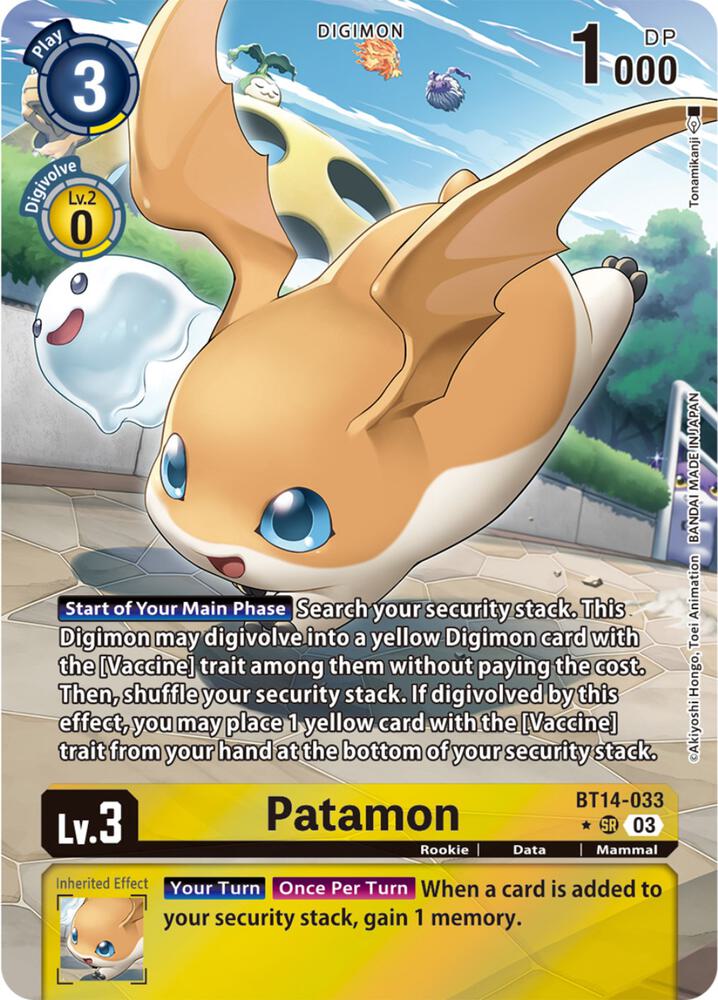 Patamon Alternate Art digimon card