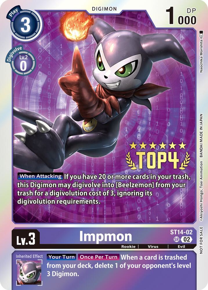 Impmon (Digimon 3-On-3 Top 4) - Starter Deck 14: Beelzemon