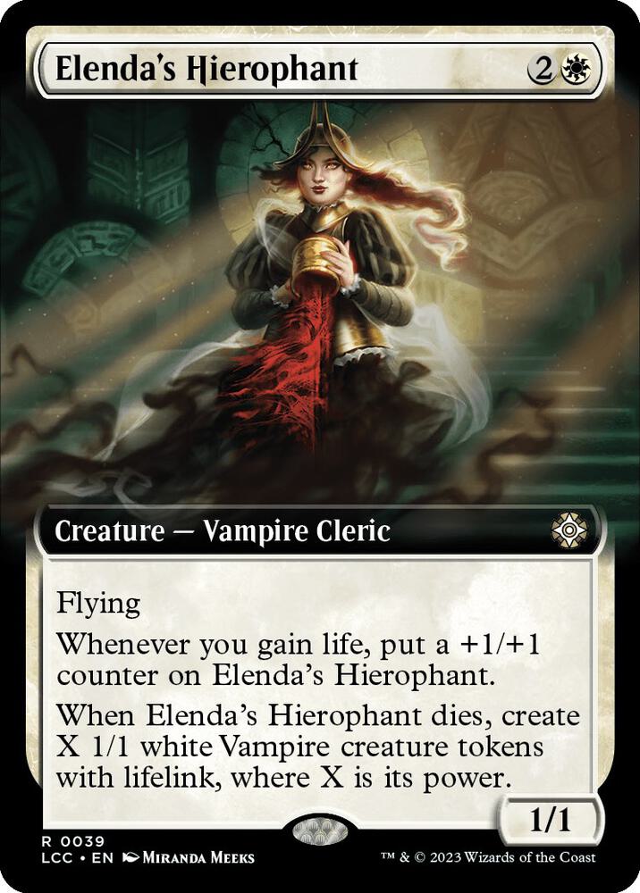 マジック本　 The Legendary Hierophant 　カードマジック Elenda's Hierophant (Extended Art) - Commander: The Lost Caverns