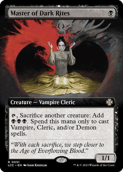 Master of Dark Rites (Extended Art), Commander: The Lost Caverns of Ixalan