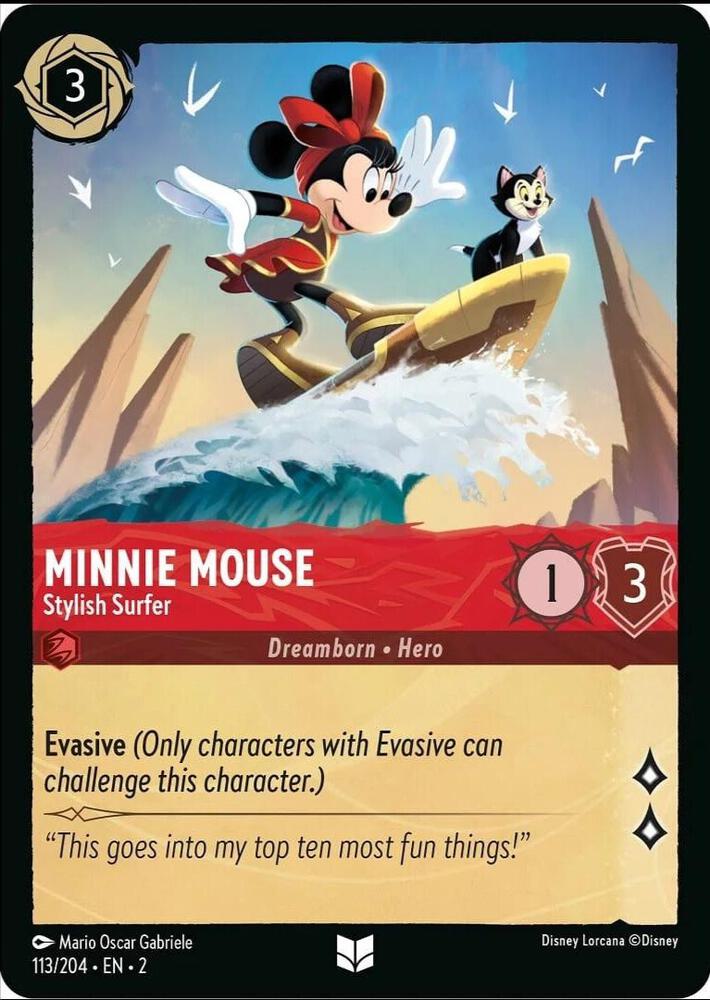 PSA10 Disney Lorcanaミニーマウス #206 3199 Minnie Mouse - Stylish Surfer - Rise of the Floodborn - Disney