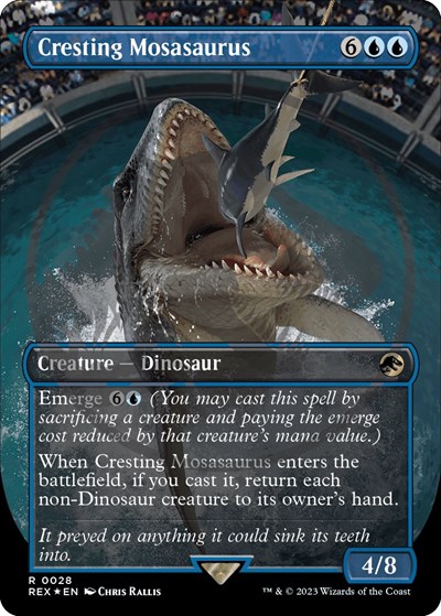 Cresting Mosasaurus (Borderless) (Emblem)
