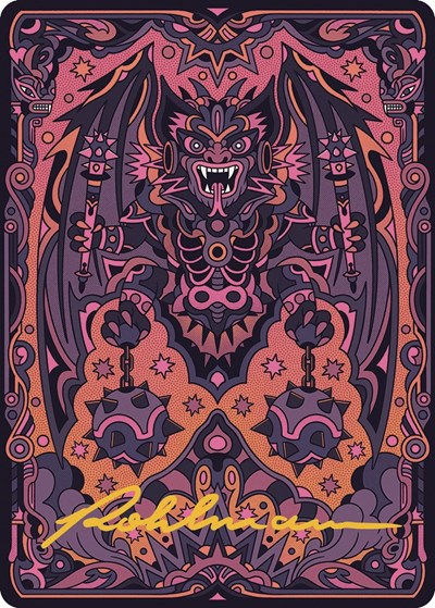 Bloodletter of Aclazotz Art Card 61 81 Gold Stamped Signature