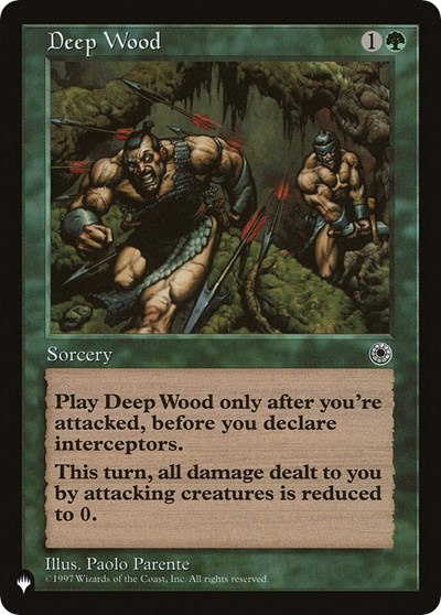 Deep Wood (The List) from PLST #POR-162, Magic: The Gathering card