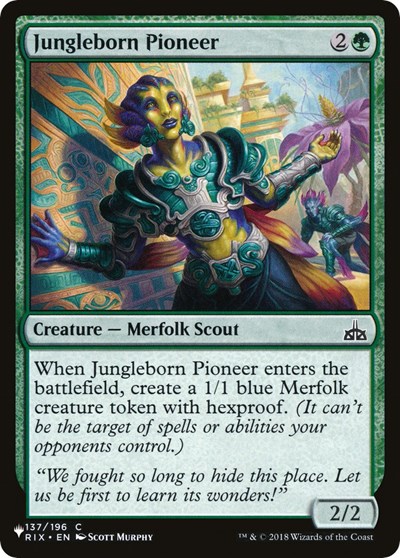 Jungleborn Pioneer (The List) from PLST #RIX-137, Magic: The Gathering card