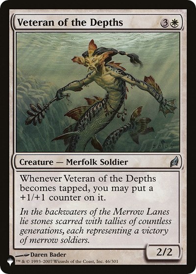 Veteran of the Depths (The List) from PLST #LRW-46, Magic: The Gathering card