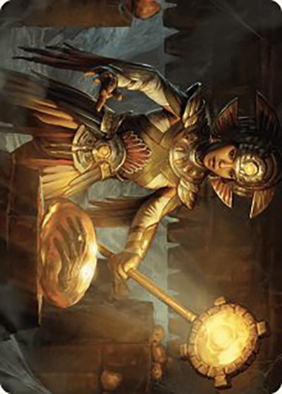 Curator of Suns Creation Art Card Gold Stamped Signature