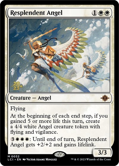 Resplendent Angel (Prerelease, from LCI) from PRE #32s, Magic: The Gathering card