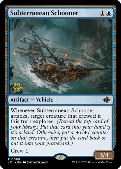 Subterranean Schooner (Prerelease) from PLCI #80s, Magic: The Gathering card