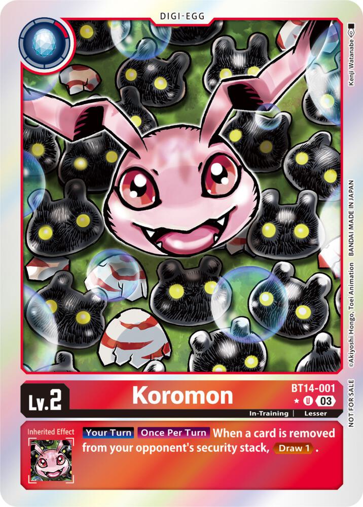Koromon Blast Ace Box Promotion Pack digimon card