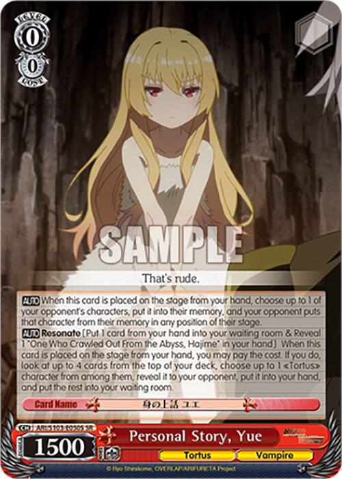 Personal Story, Yue (SR)
