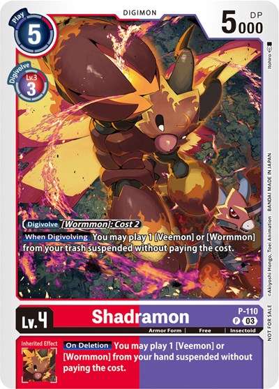 Shadramon - P-110 (3rd Anniversary Survey Pack) Digimon Promotion Cards card price