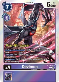 Devimon - Blast Ace Pre-Release Cards - Digimon card
