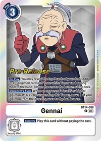 Gennai - Blast Ace Pre-Release Cards - Digimon card