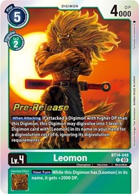 Leomon - Blast Ace Pre-Release Cards - Digimon card