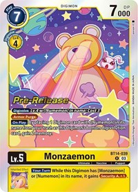 Monzaemon - Blast Ace Pre-Release Cards - Digimon card