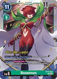 Rosemon - Blast Ace Pre-Release Cards - Digimon card