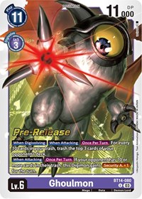 Ghoulmon - Blast Ace Pre-Release Cards - Digimon card