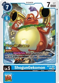 ShogunGekomon - Blast Ace Pre-Release Cards - Digimon card